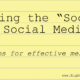 Keeping the “Social” in Social Media.