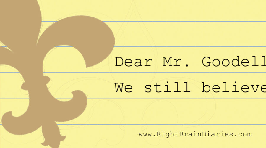 Dear Mr Goodell: Saints fans still believe